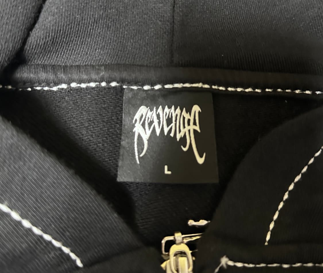 리벤지 Kill 후드 집업 블랙/화이트 상품이미지3