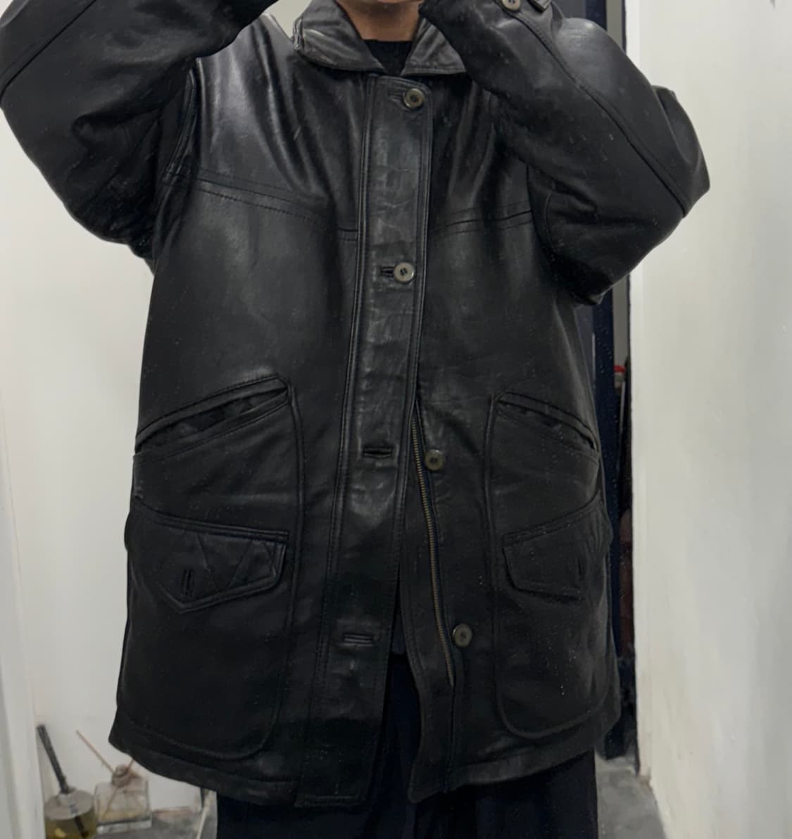 양가죽 레더 카코트 상품이미지1