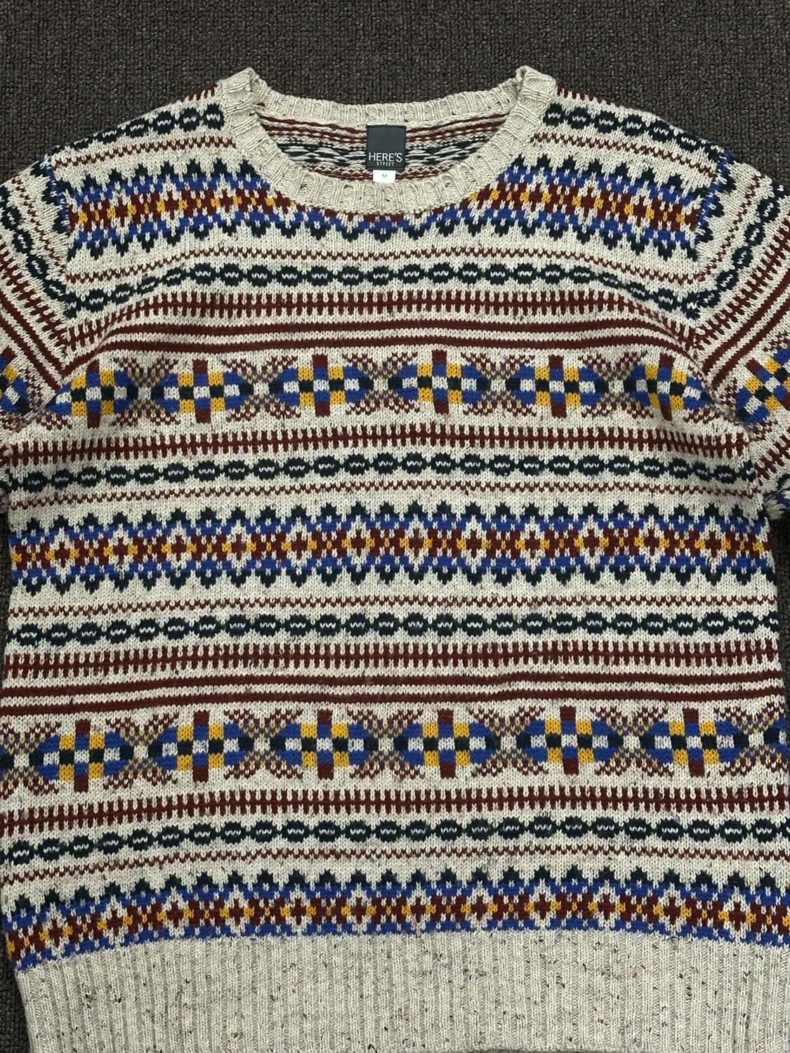 M)HERE’S 빈티지 노르딕 패턴 스웨터 상품이미지3