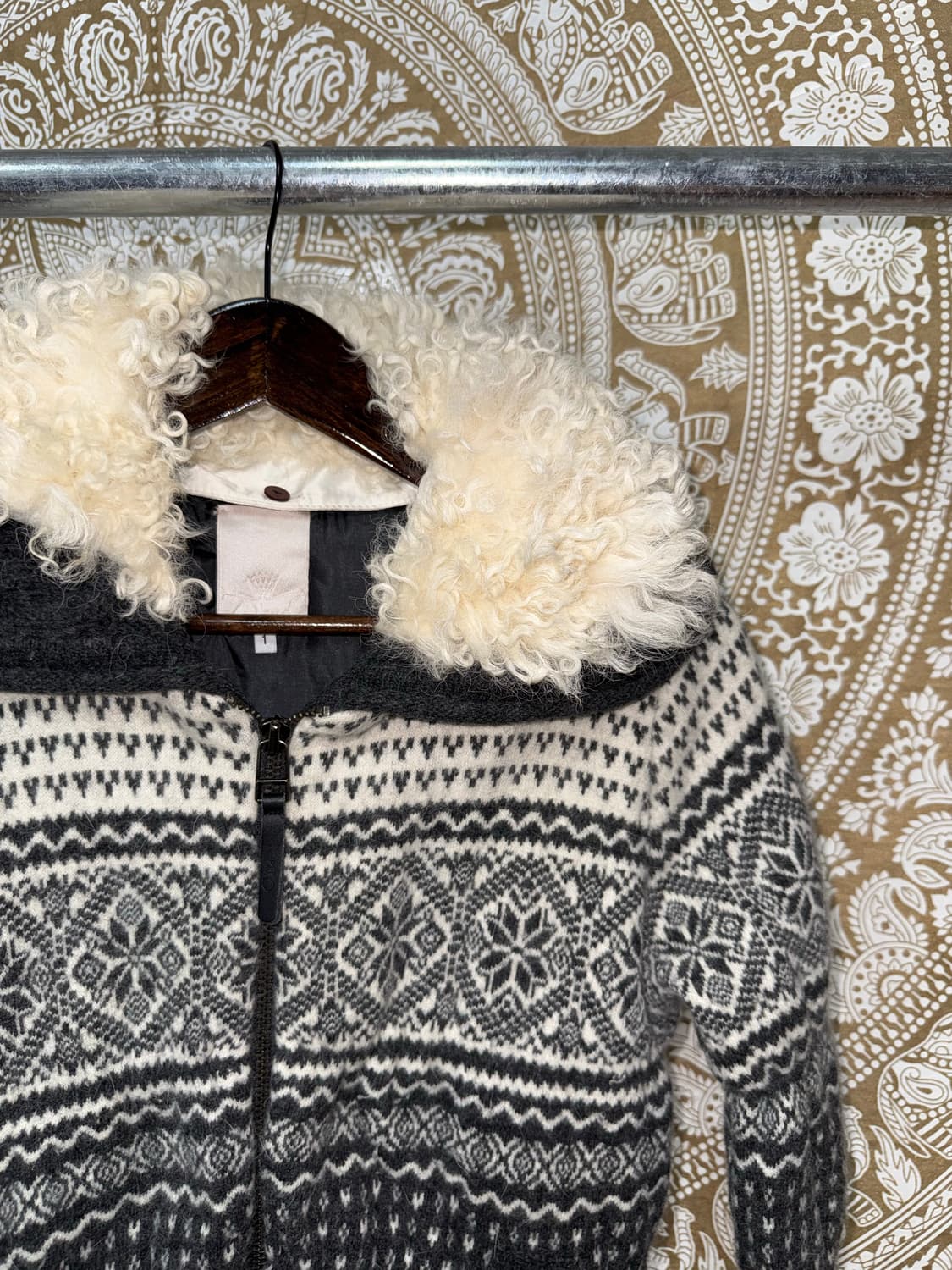 O’2nd 에스닉 니트 후드 패딩  상품이미지4