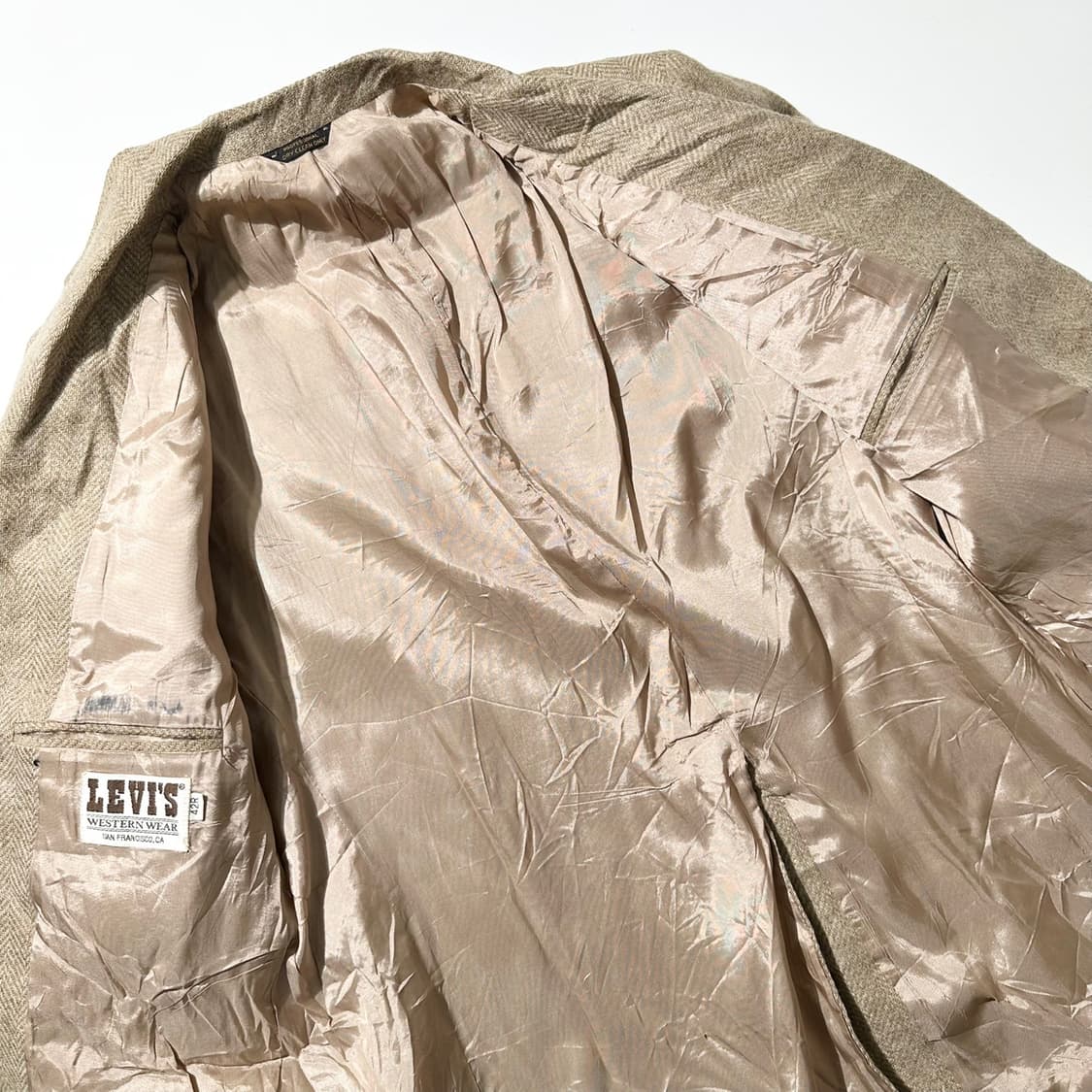 70‘s 리바이스 웨스턴 테일러드 헤링본 싱글 2B 블레이저 자켓 상품이미지8