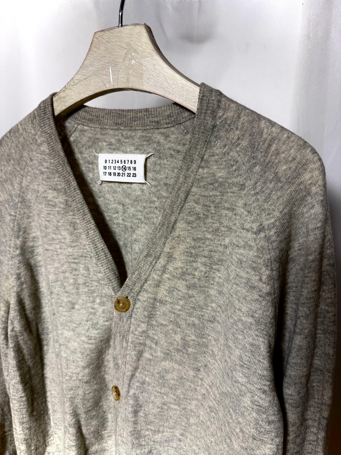 마르지엘라 10Fw 시그니처 레더·울 믹스 가디건  상품이미지2