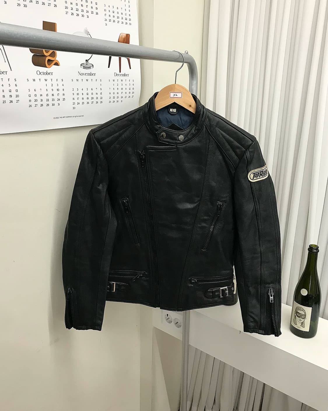 빈티지 레더 라이더 바이커 자켓 상품이미지1