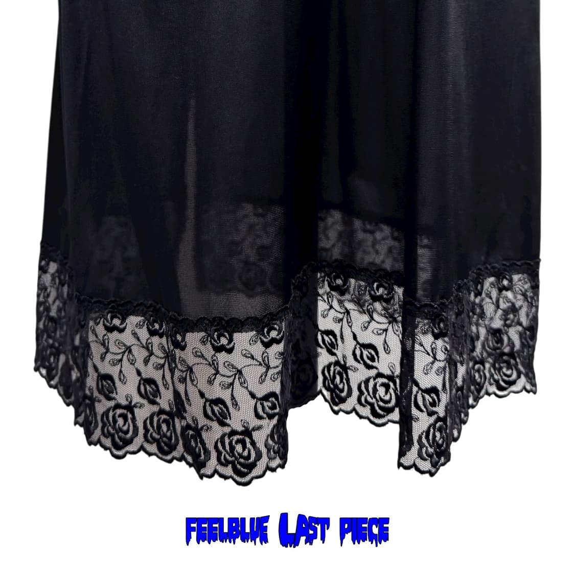 Black Rose Lace Satin Slip Dress 상품이미지7