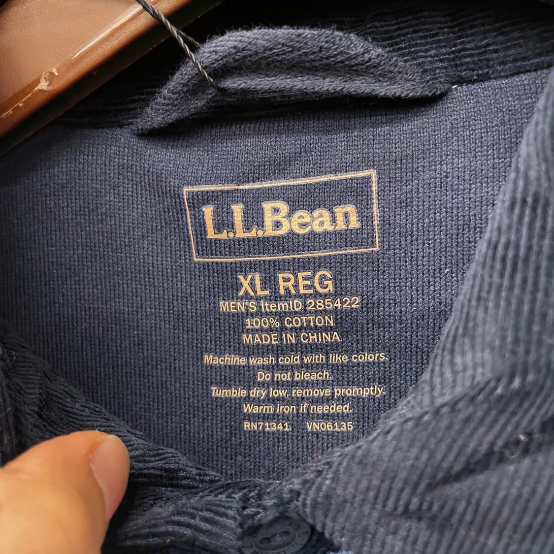 L.L.Bean 엘엘빈 코듀로이 카라 럭비티 스웻 셔츠 상품이미지4