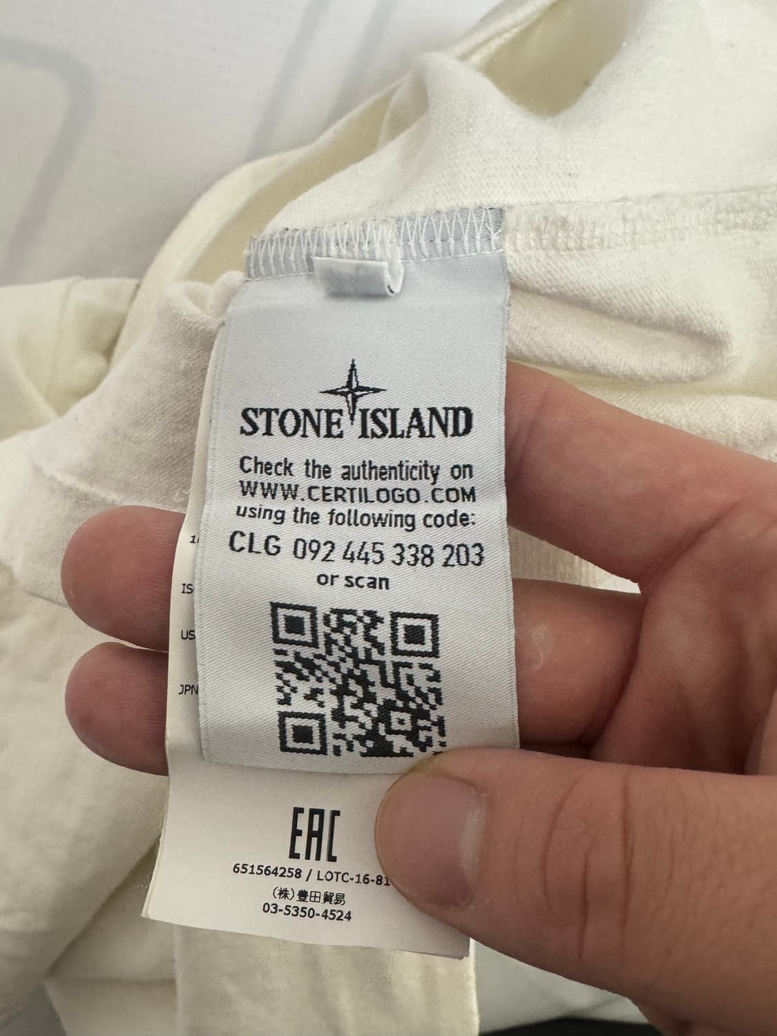 [L]스톤아일랜드 화이트 롱슬리브 맨투맨 상품이미지7