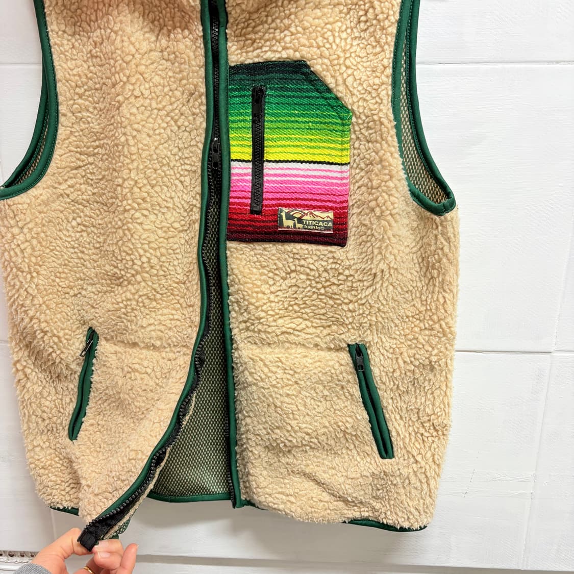 TITICACA 티티카카 뽀글이 투웨이지퍼 플리스 후드 베스트 조끼  J 상품이미지3