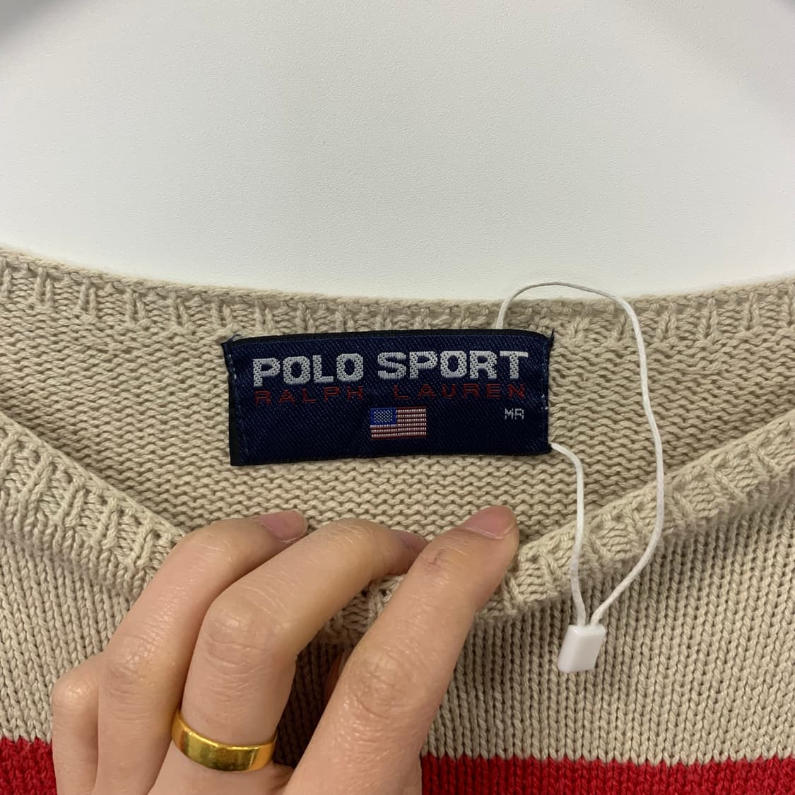 폴로 스포츠 배색 니트 상품이미지5