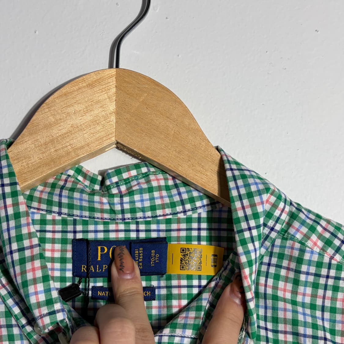 폴로 랄프로렌 빈티지 그린 체크 셔츠 (무료배송) 상품이미지3
