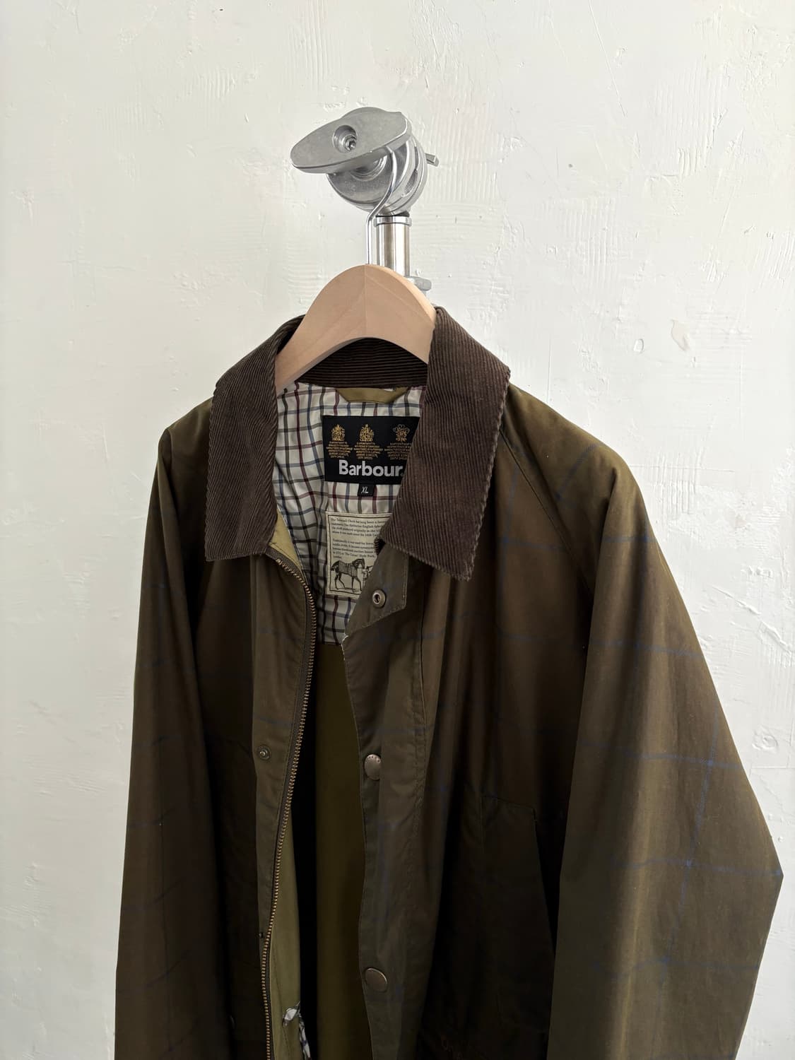 Barbour 바버 비데일 체크 왁스 자켓 상품이미지6