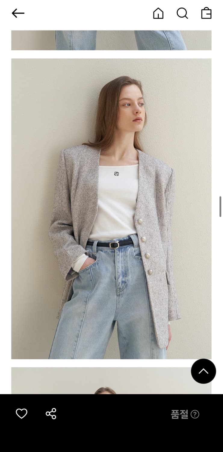 아티드 언밸런스 스트랩 티셔츠 white 상품이미지3