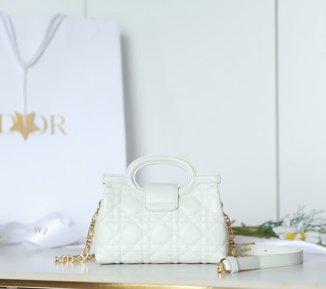 디올 S3123UNJB 졸리 미니 탑 핸들 백 램스킨 파우더 핑크 상품이미지3