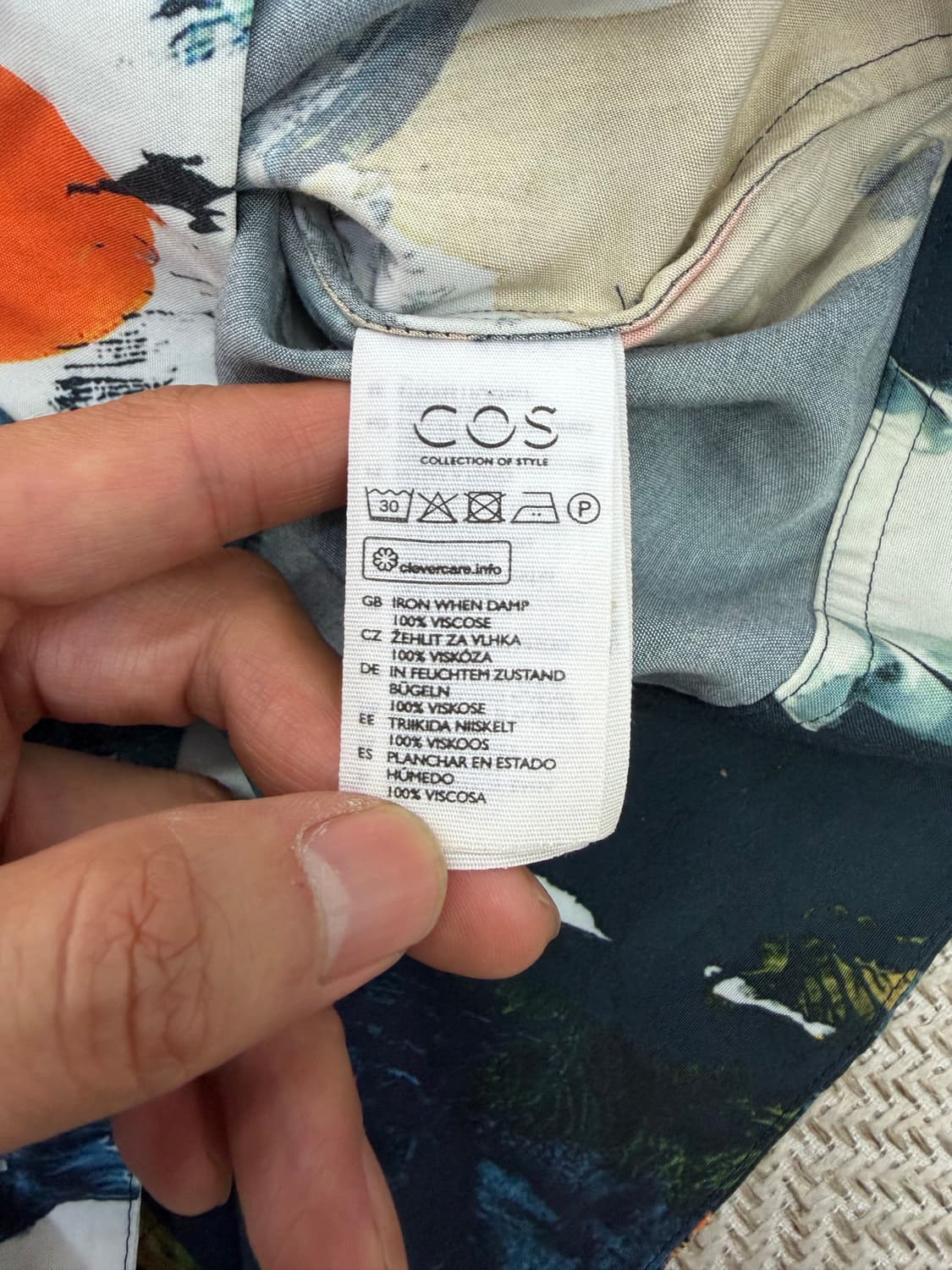 정품) COS 코스 랩 스타일 프린트 블라우스 32 상품이미지7