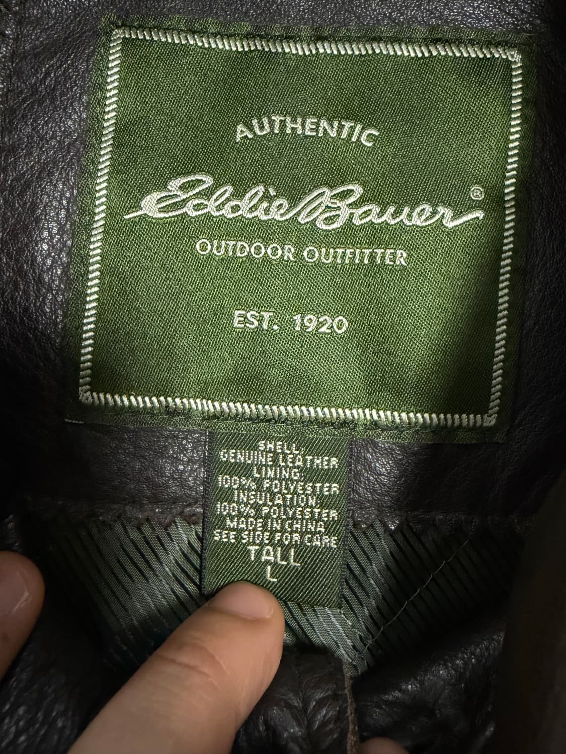 L) 에디바우어 레더 카코트 브라운 올드갭 카코트 상품이미지5