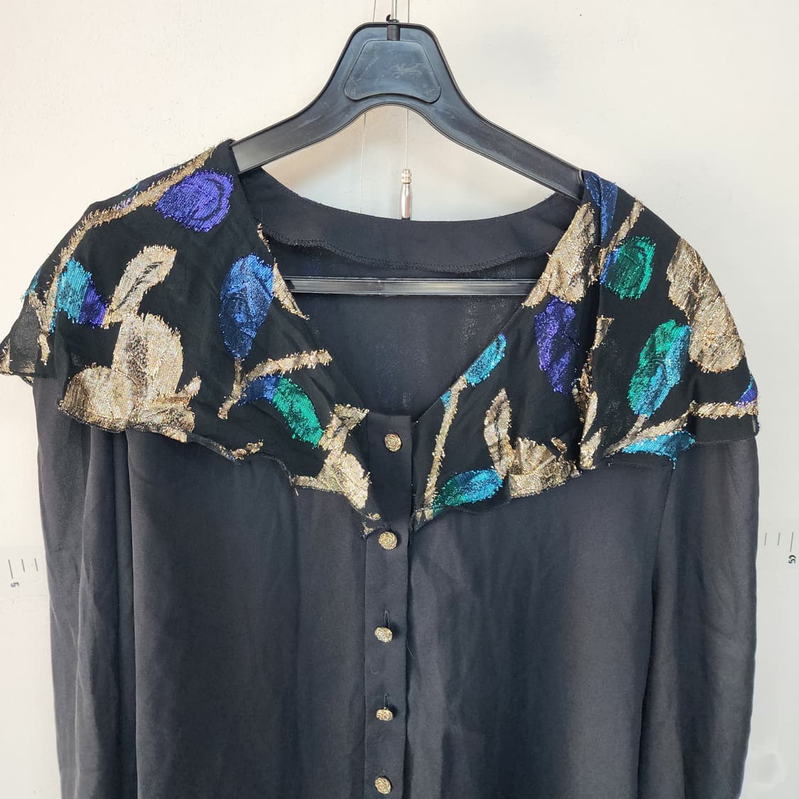 명품 자수 레이스 카라 프릴 블라우스 상품이미지2