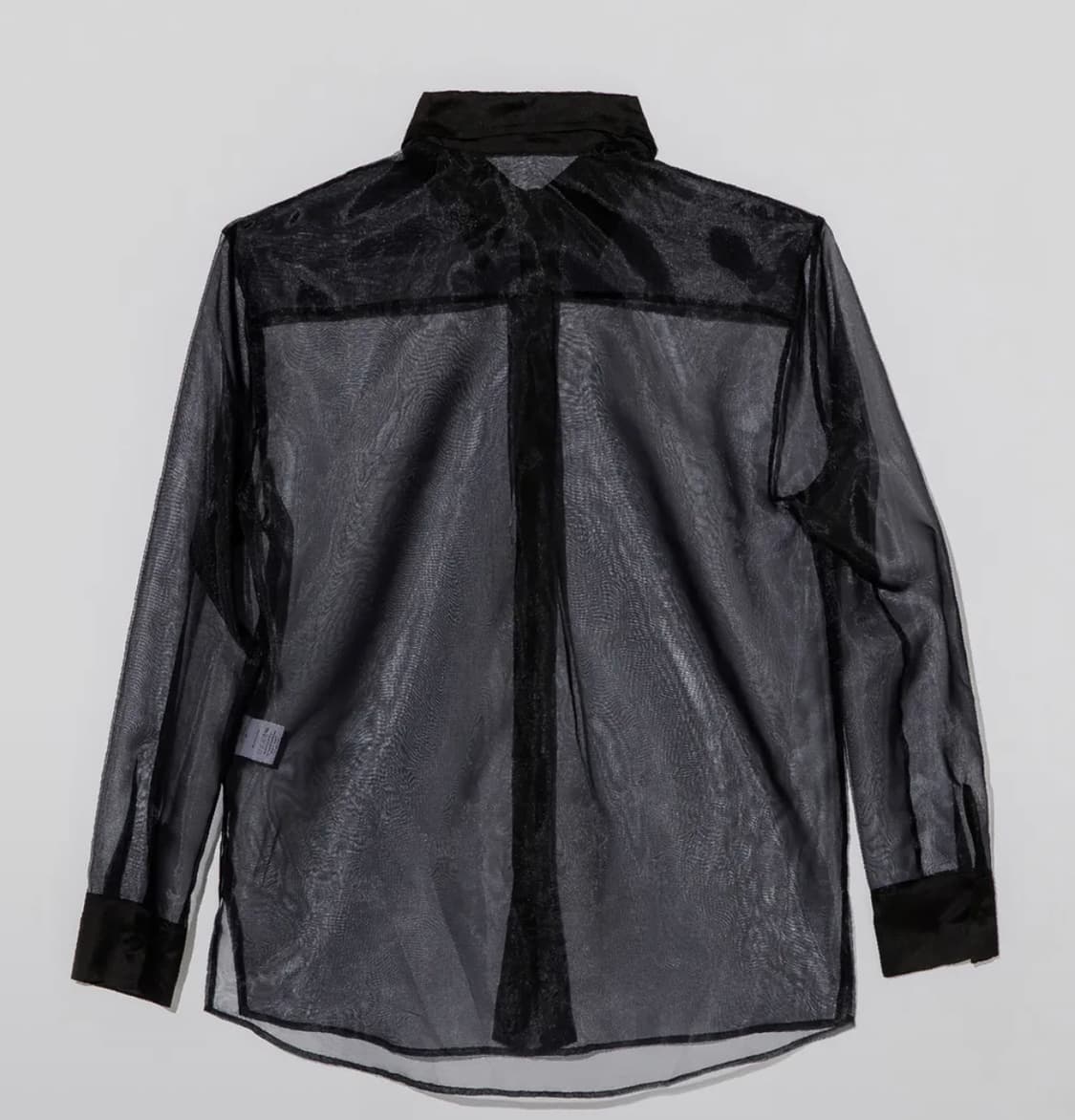 디벨 시스루 셔츠 블랙 상품이미지2