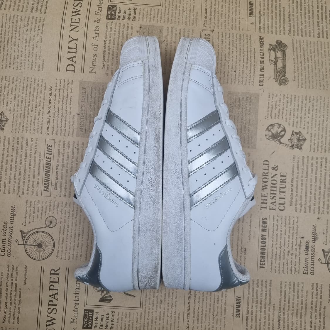 아디다스 슈퍼스타 화이트실버 스니커즈270 상품이미지5