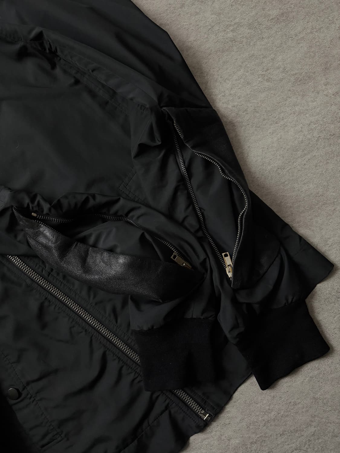 릭오웬스 하이넥 사선 플라이트 자켓 상품이미지7