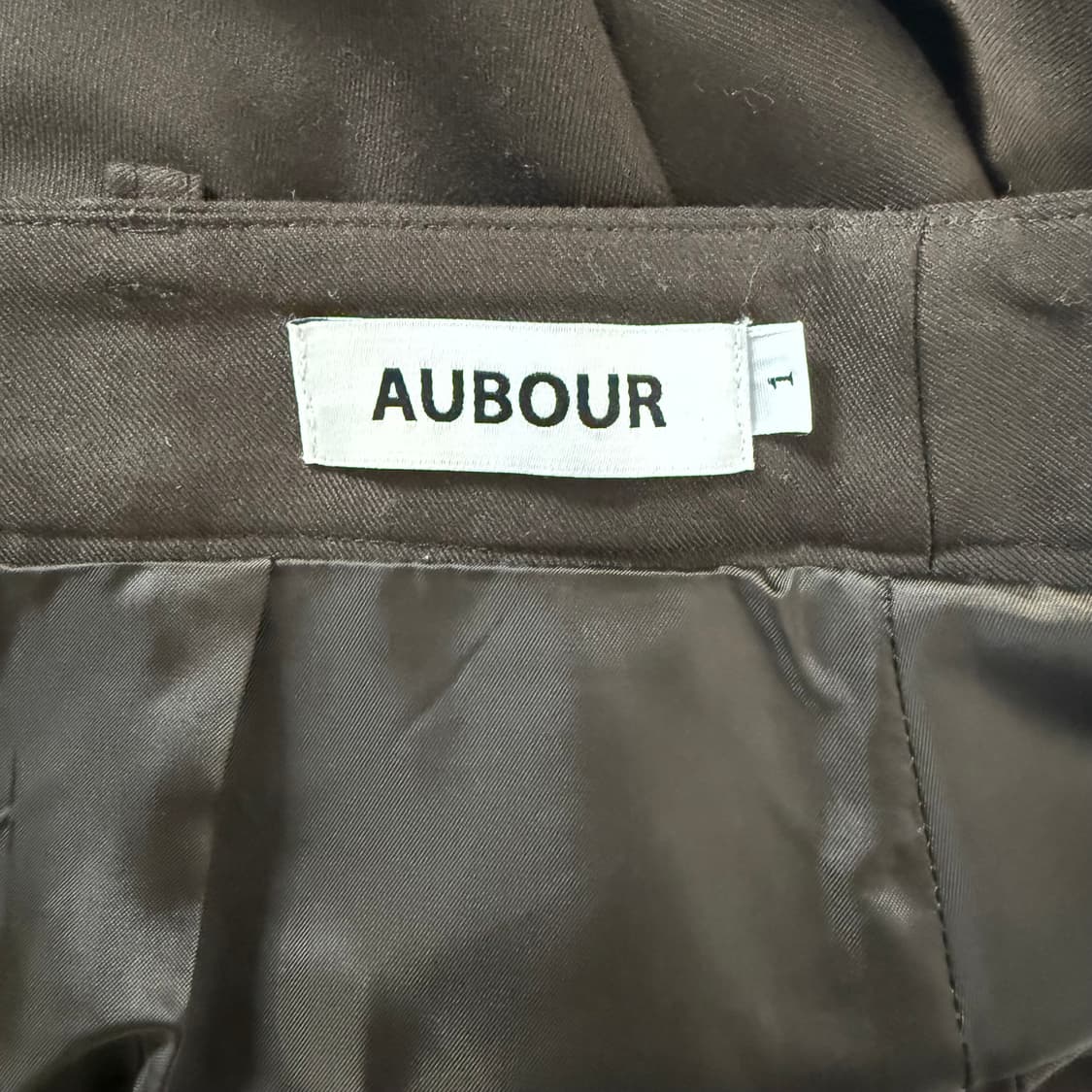 아우브아워 플리츠스커트(브라운,1사이즈) 상품이미지8