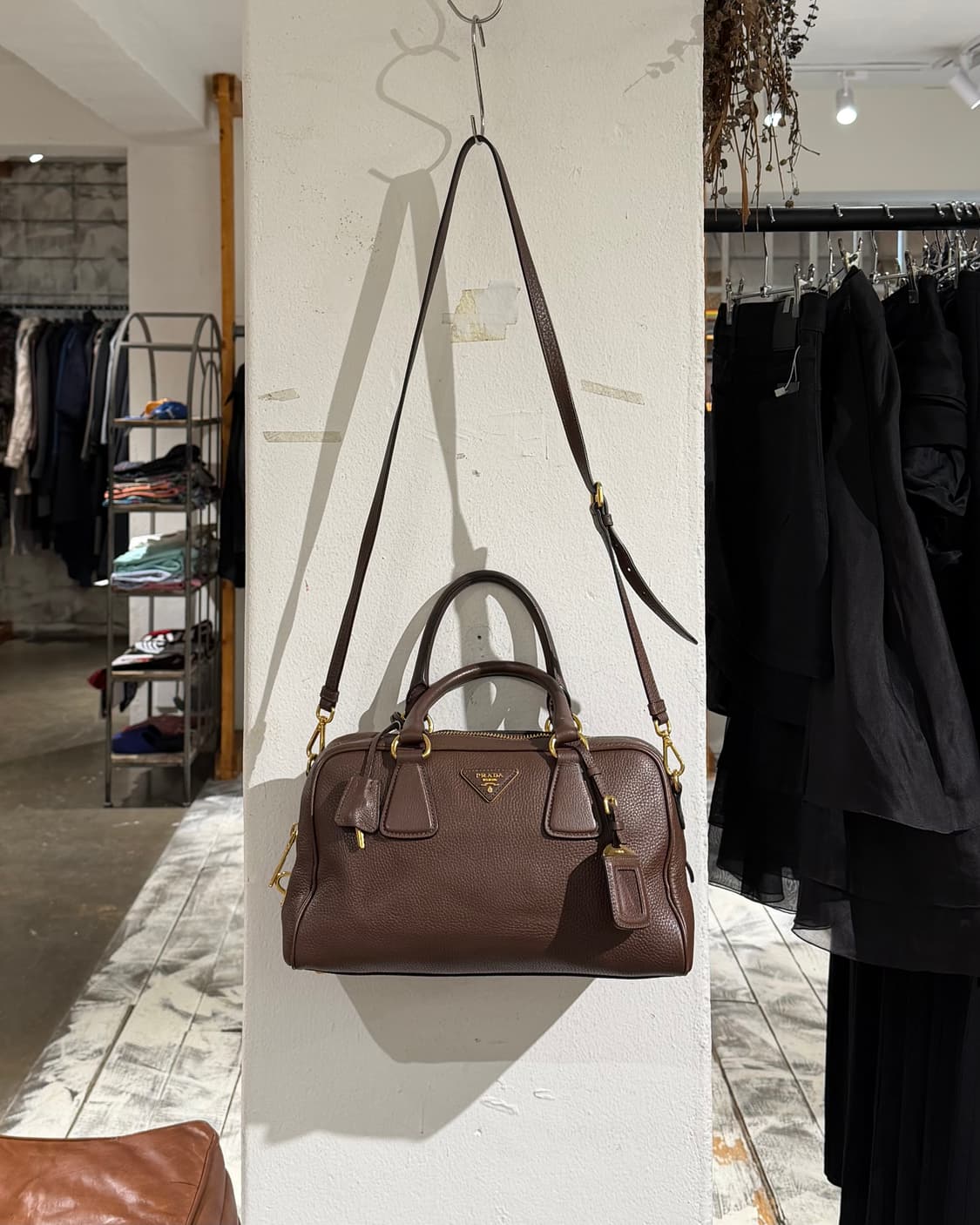 프라다 브라운 비텔로다이노 투웨이 숄더백 상품이미지2