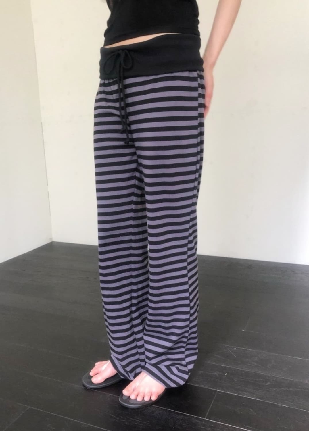 묘랑 사토 단가라 팬츠 차콜 상품이미지1