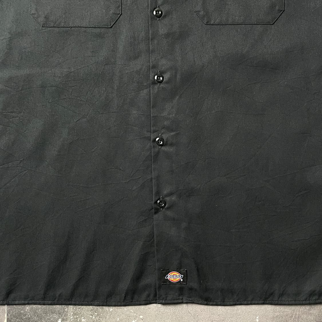 DICKIES 디키즈 빈티지 블랙 플랩포켓 반팔 워크셔츠 A01118 상품이미지4