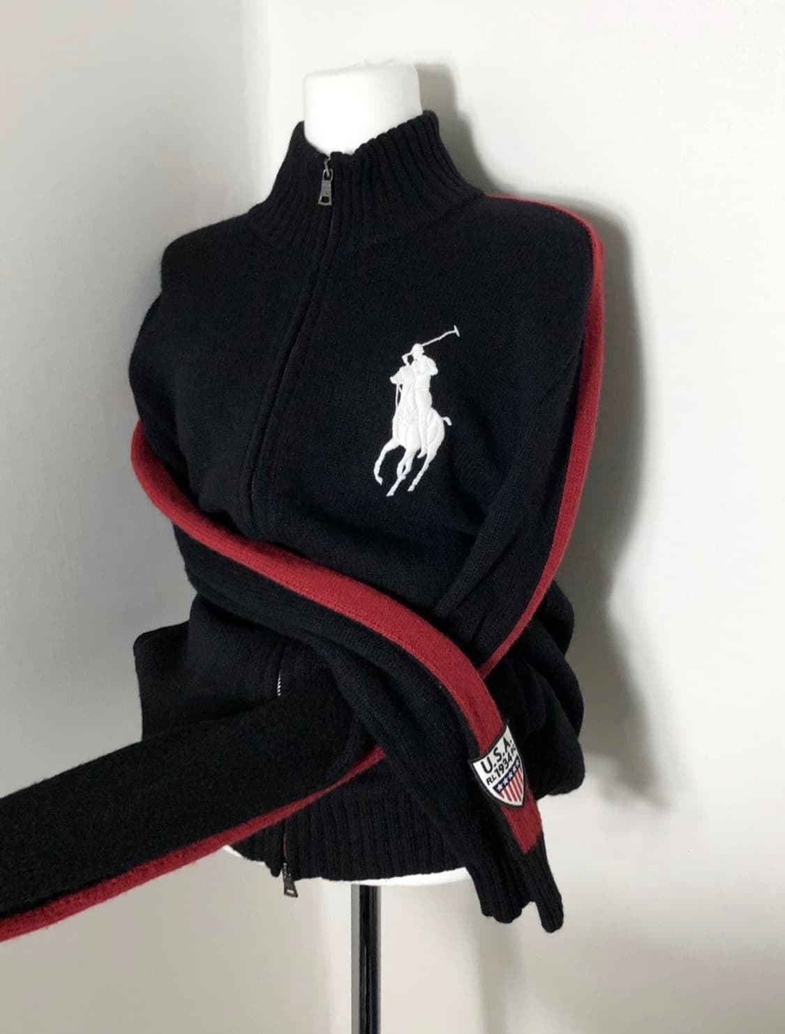 폴로 빅포니 USA 투웨이 니트 집업 상품이미지2