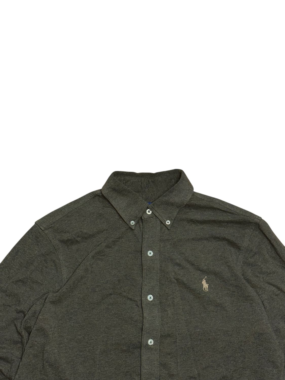 폴로 랄프로렌 카키 그린 페더웨이트 메시 셔츠 (qr인증) 상품이미지4
