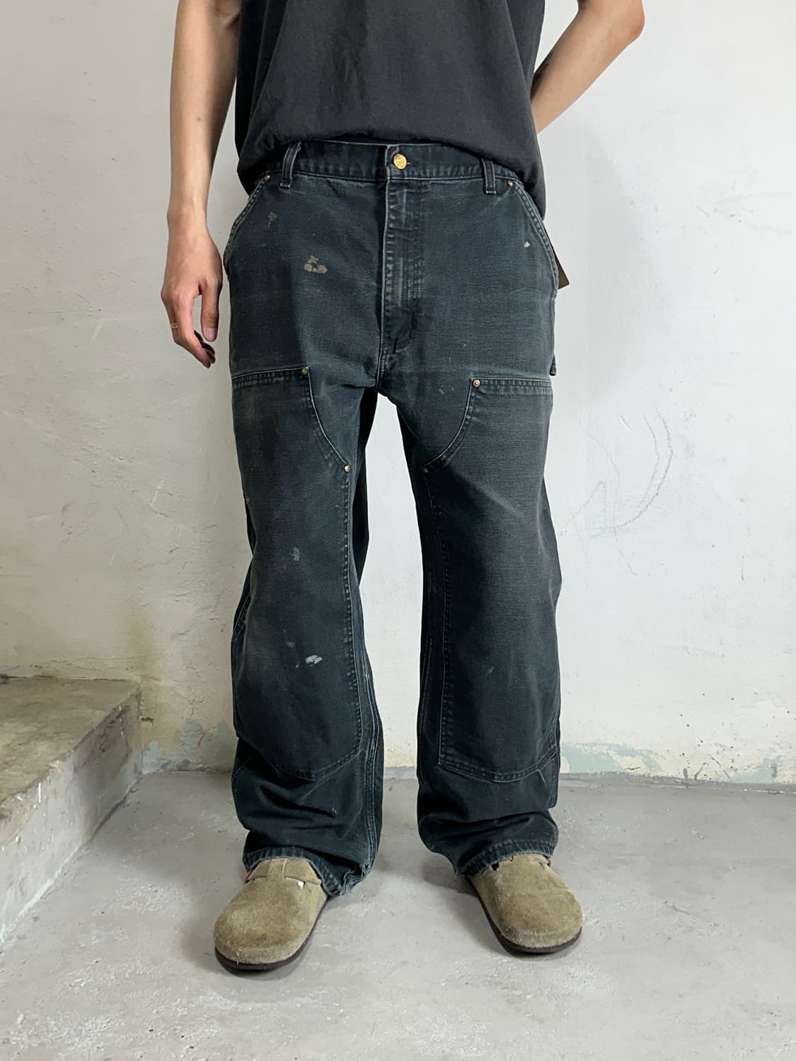 OG USA Made 칼하트 더블니 블랙 칼하트 B01 썩블니 상품이미지10