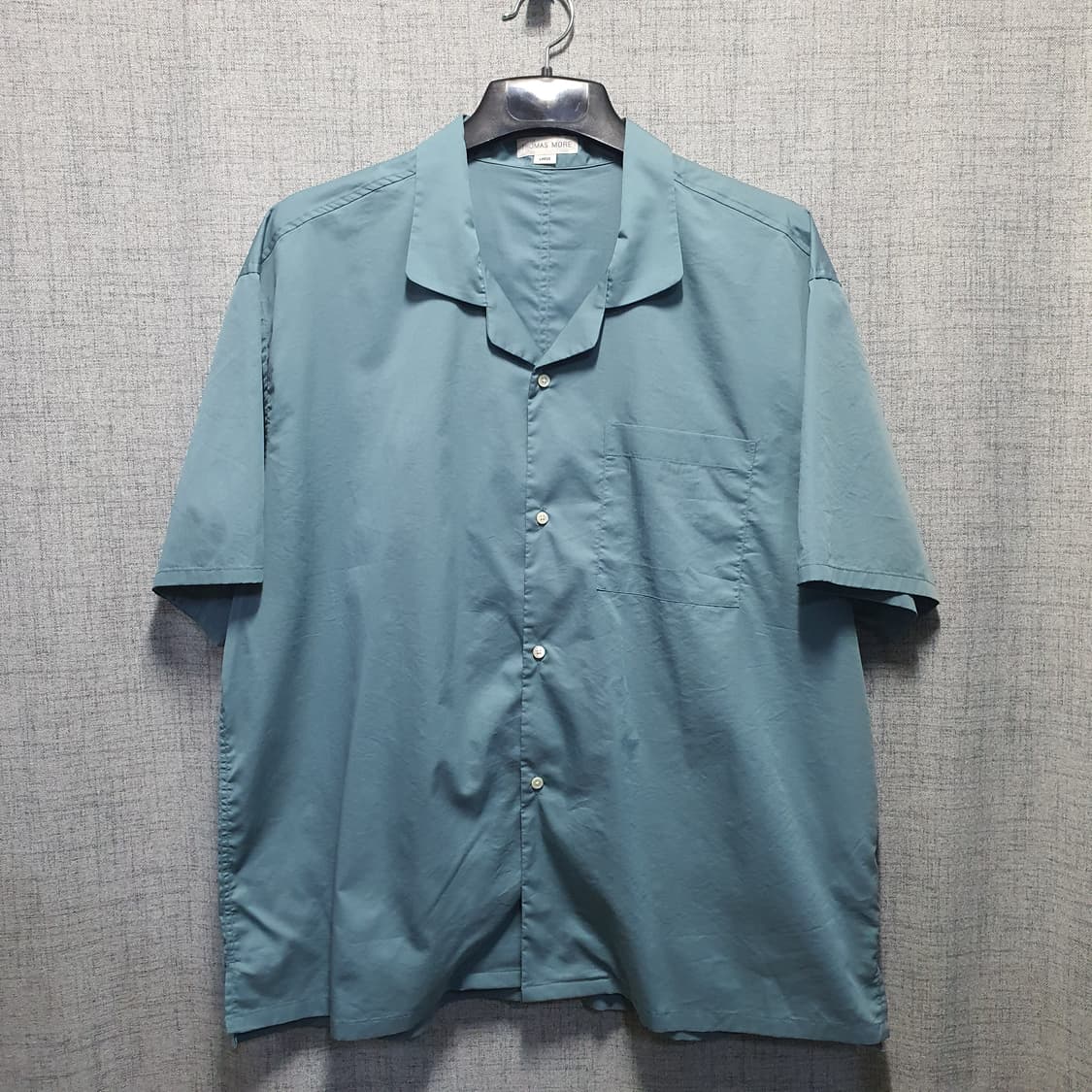 토마스 모어 노치드  반팔 셔츠 헤이즈 블루 L 상품이미지2