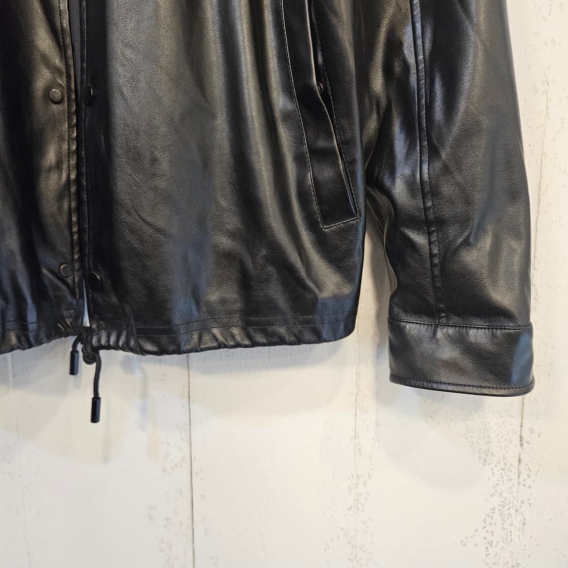 자라 블랙 레더 코치 자켓 L 상품이미지3