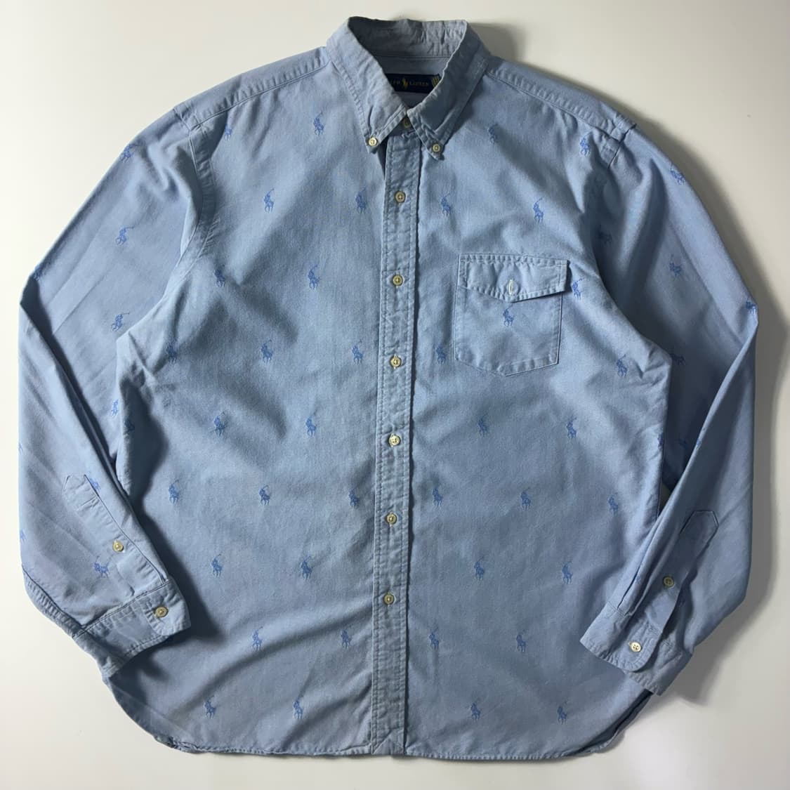 Polo  폴로 랄프로렌 자수 코튼 소라 포니 셔츠  상품이미지1