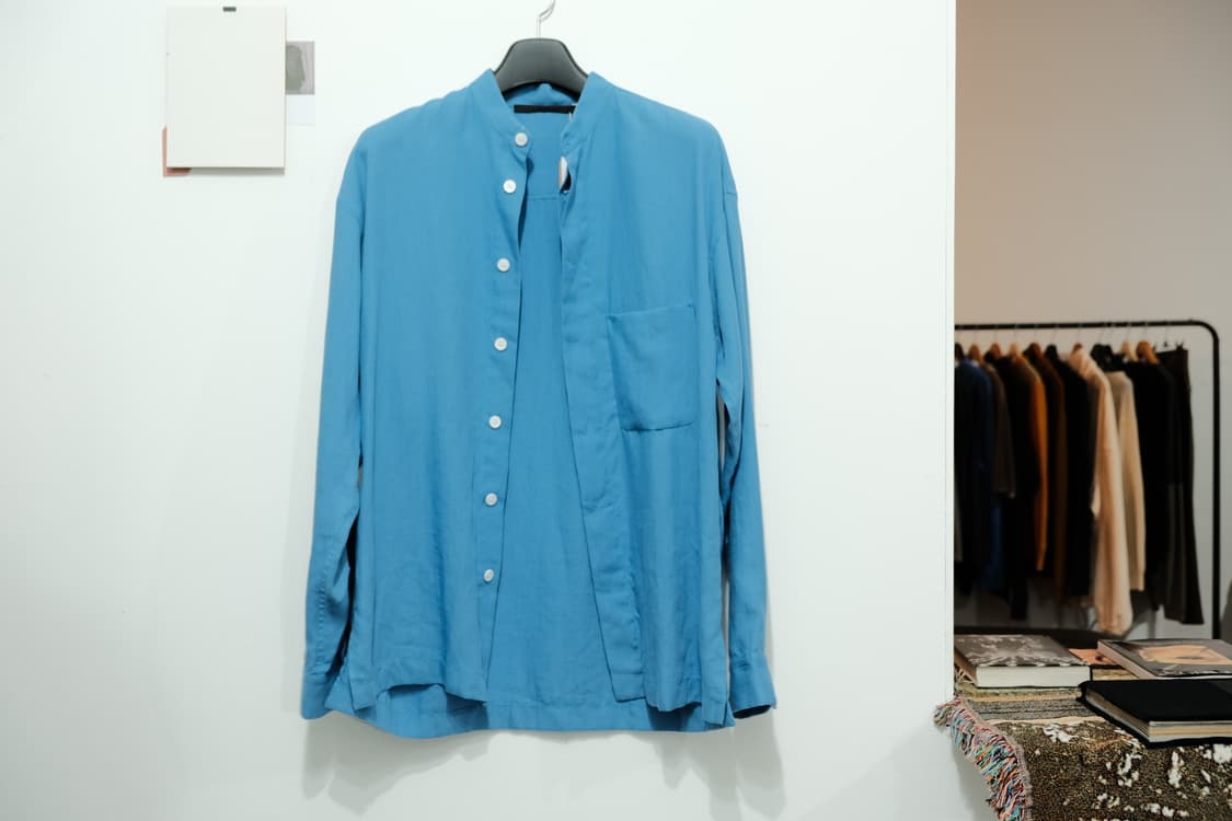 Haider ackermann skyblue linen shirt 상품이미지1