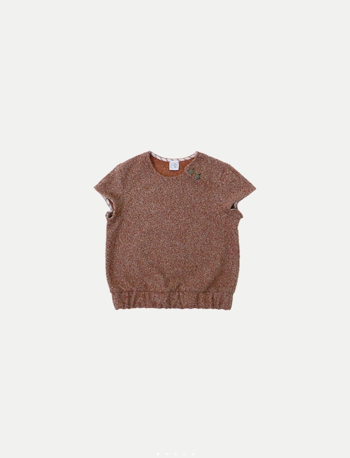 Grandma's Button Knit Vest Milk Brown  상품이미지1