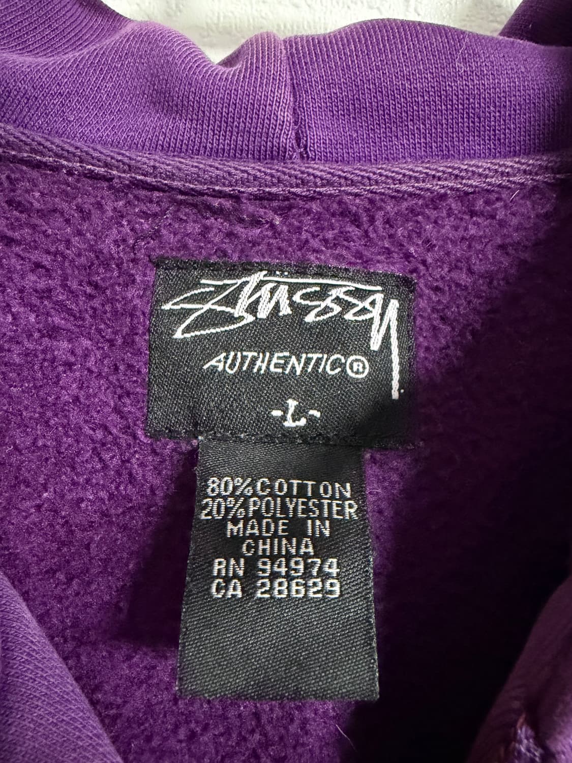 스투시 페이즐리 퍼플 후드 집업 상품이미지3