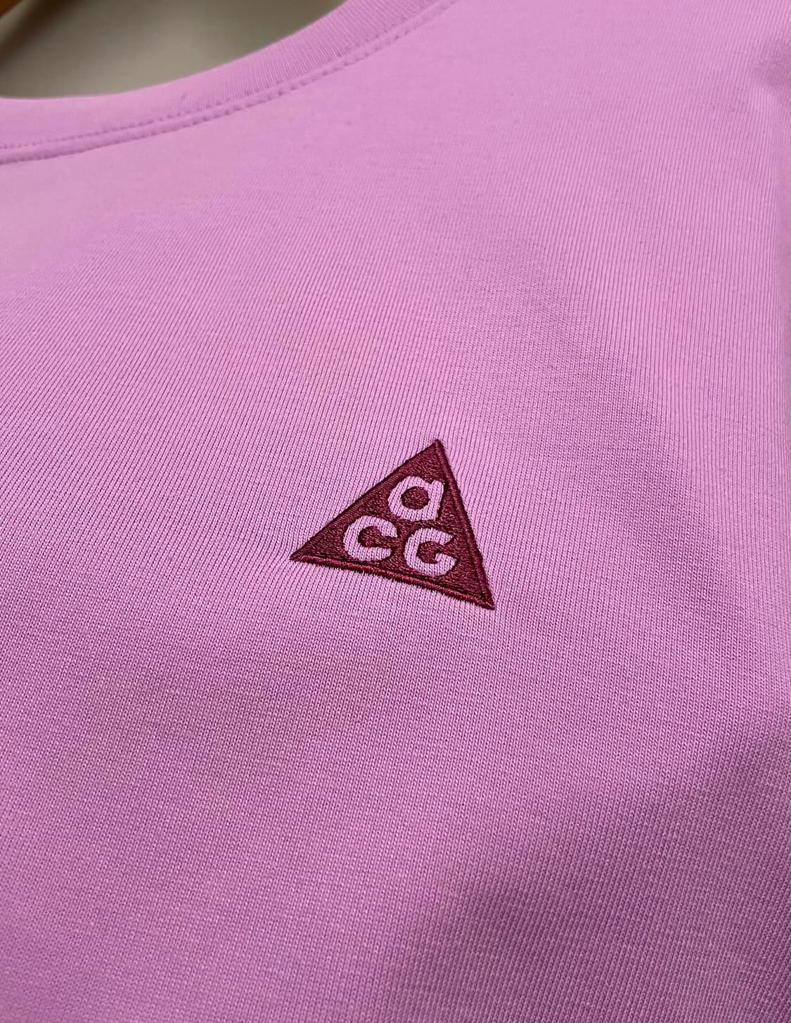 (XL)나이키 ACG LBR 자수 로고 반팔티셔츠 핑크 라벤더 상품이미지5