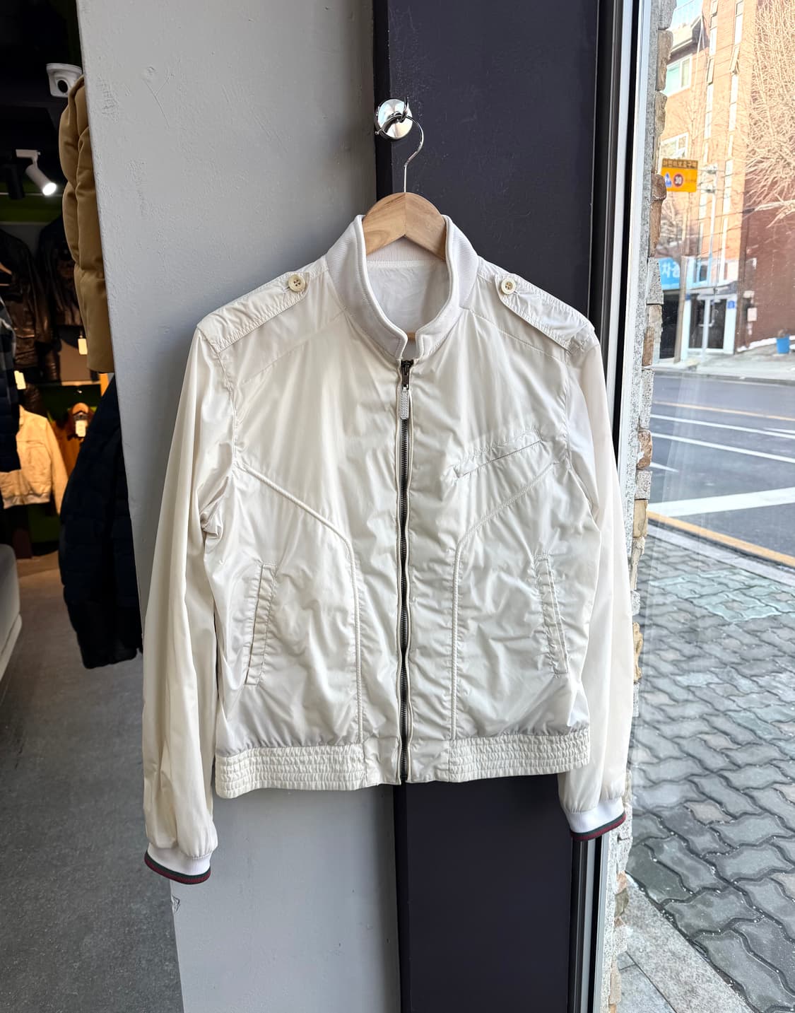 48/ 구찌 톰포드 03AW 나일론 봄버 견장 자켓 상품이미지2