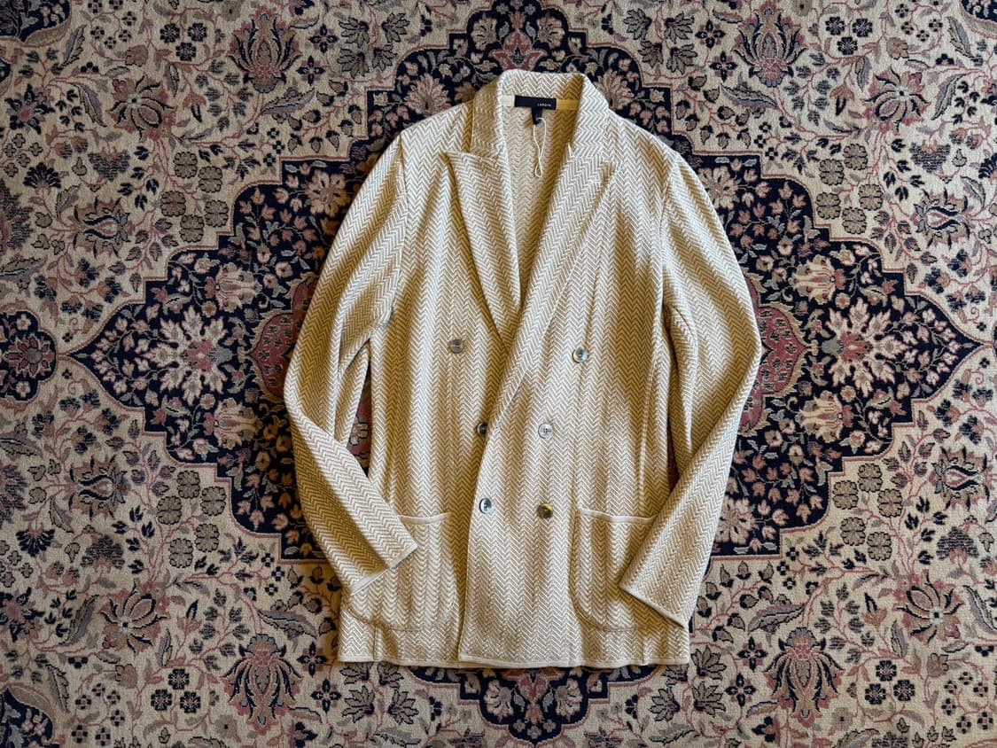 라르디니 리넨 실크 더블 브레스티드 자켓 100 상품이미지1