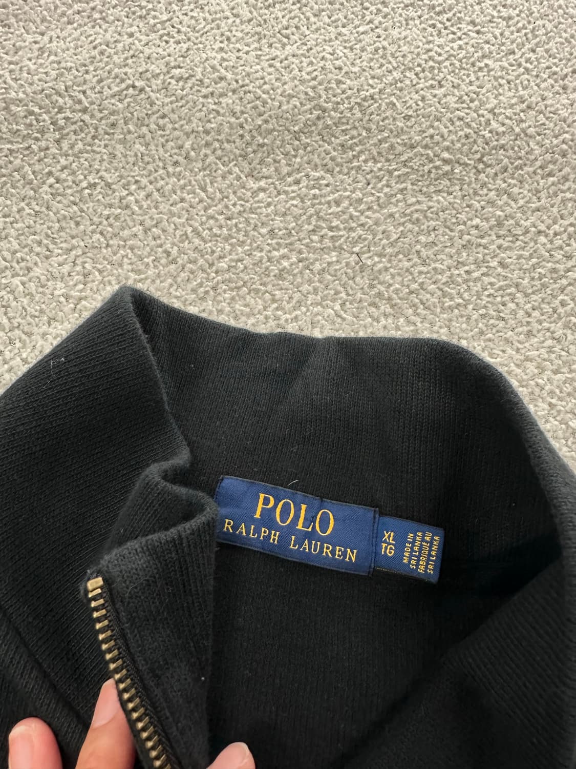 새상품급) 폴로 블랙 반집업 XL 105 상품이미지3