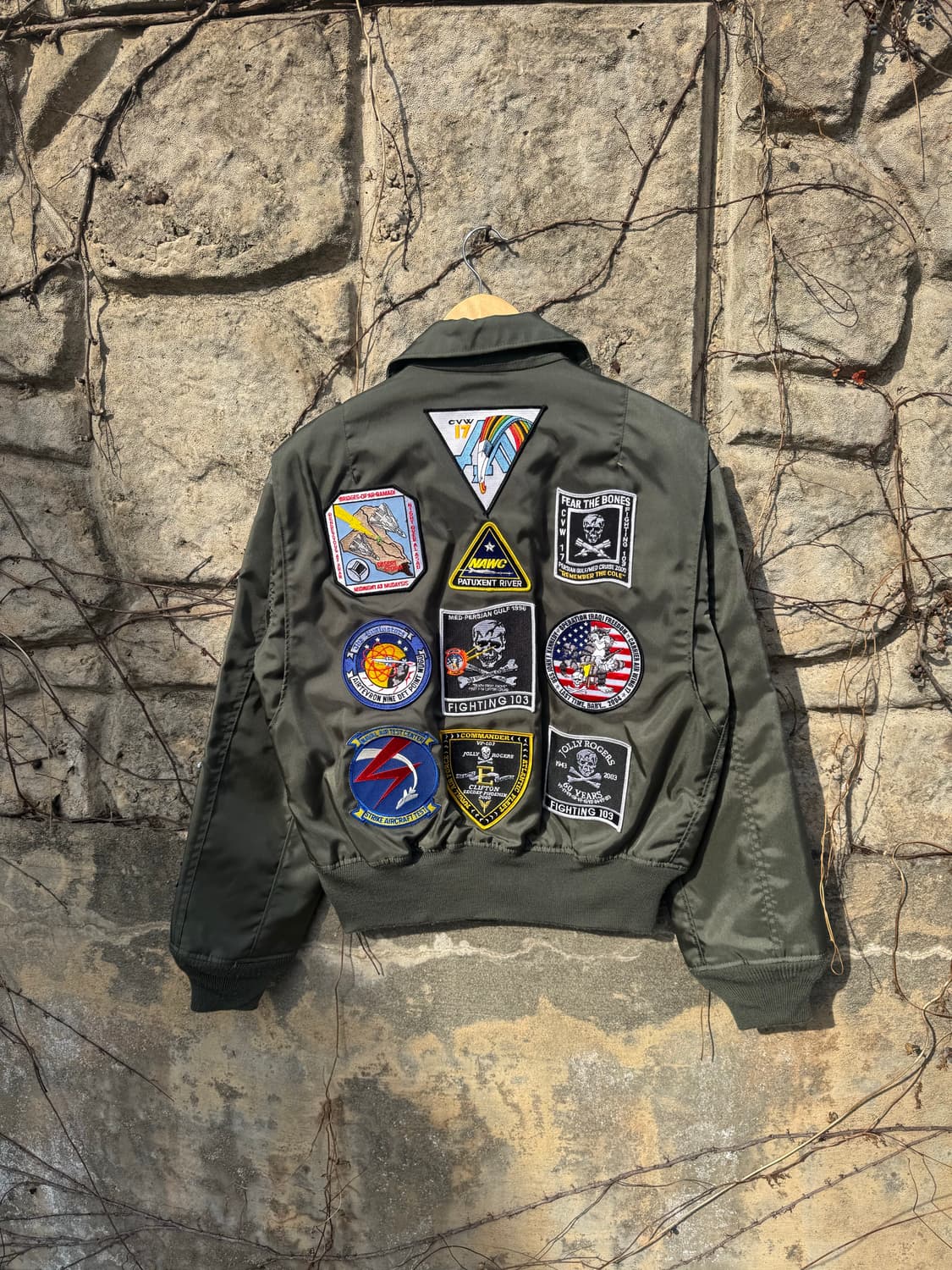 휴스턴 제팬 미군 미공군 복각 cwu-36p 항공 점퍼 자켓 풀패치 상품이미지2