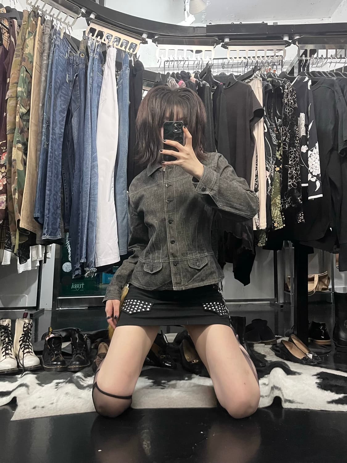 스티치 포인트 데님 자켓 상품이미지1