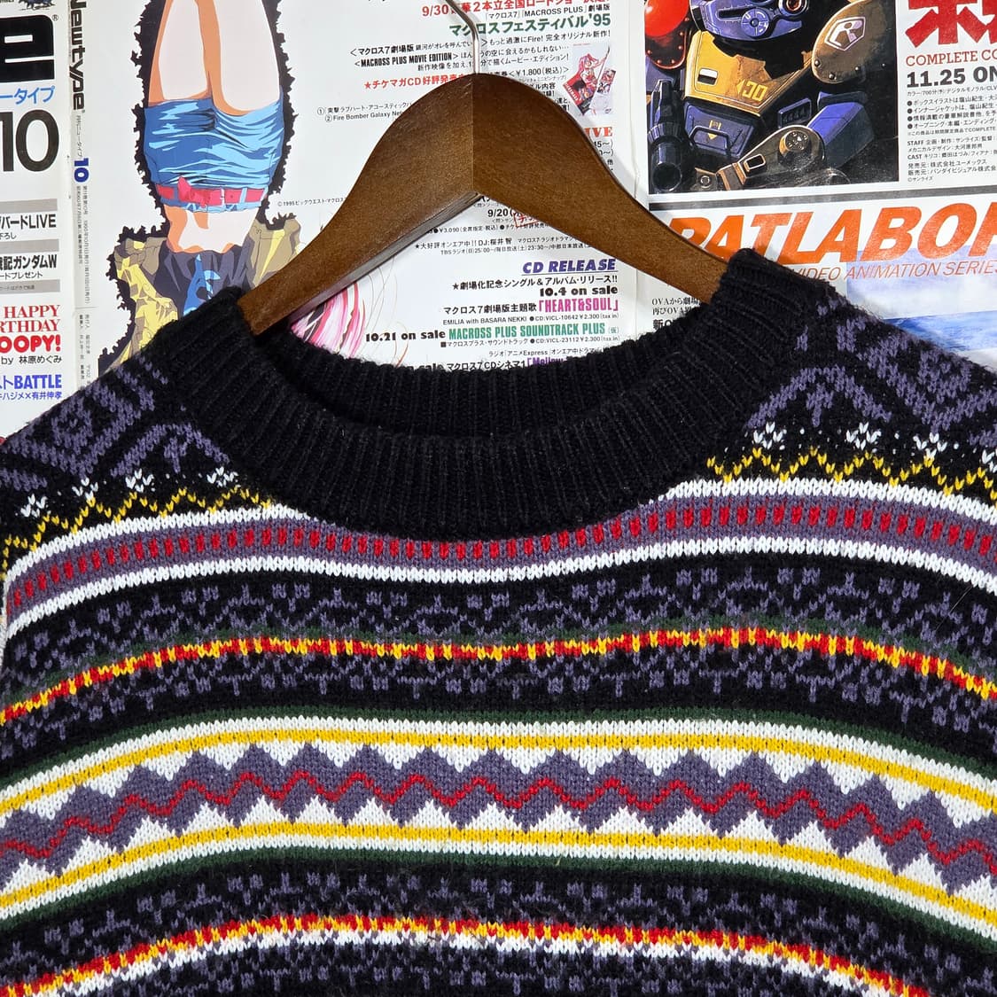 빈티지 에스닉 패턴 퍼플 니트 상품이미지3