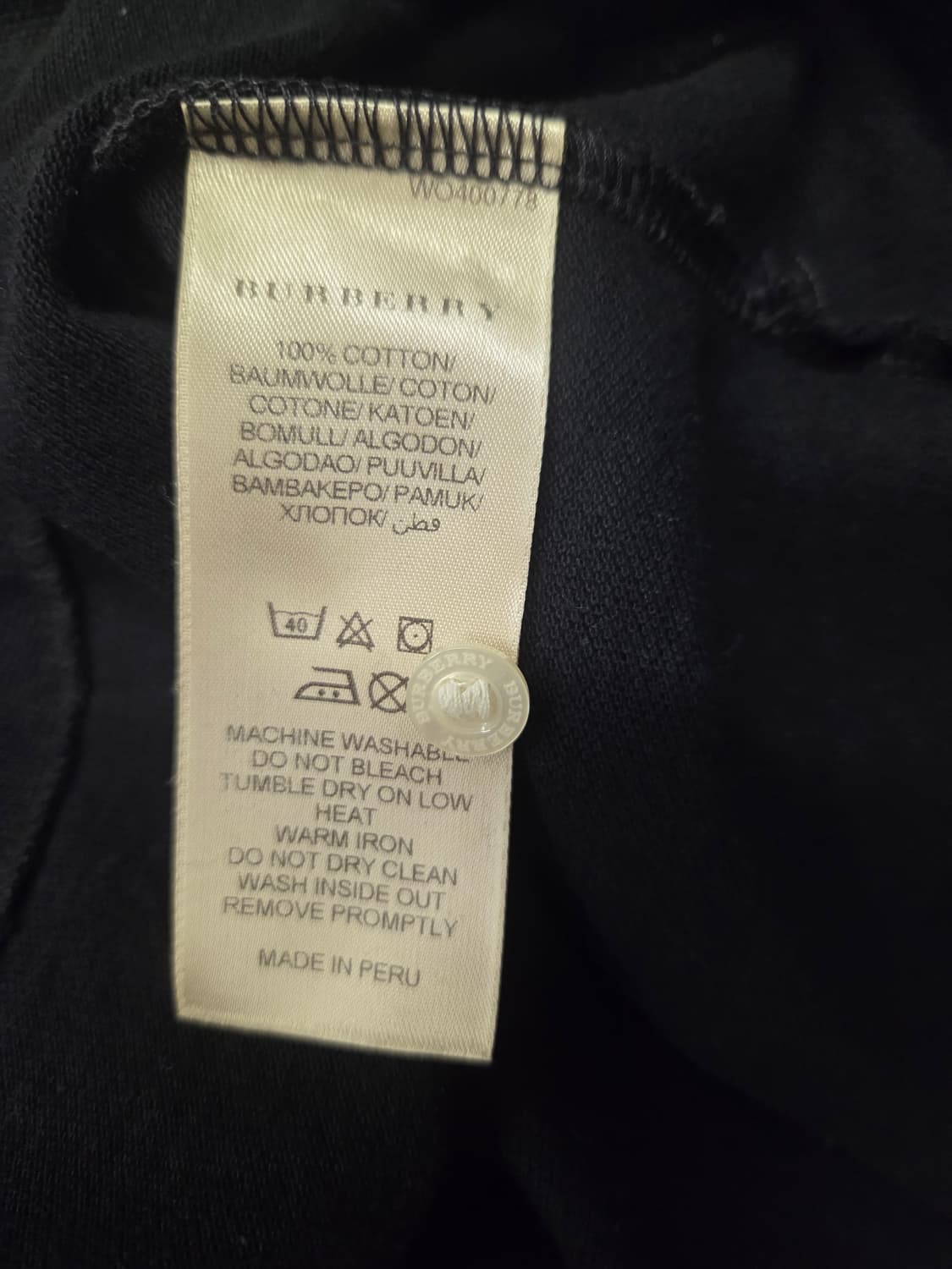 버버리 브릿 남성 카라 긴팔티 상품이미지7