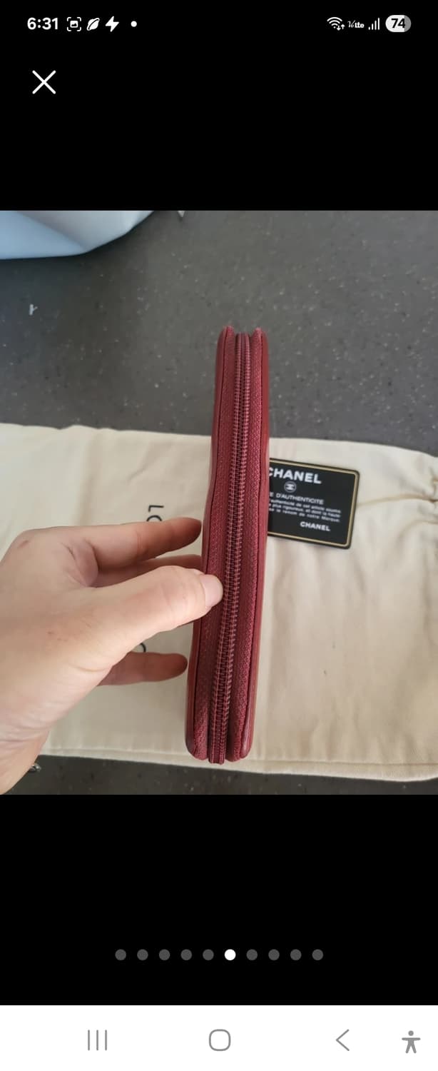 정품 샤넬 캐비어 버건디 장지갑(개런티 카드포함) 상품이미지6