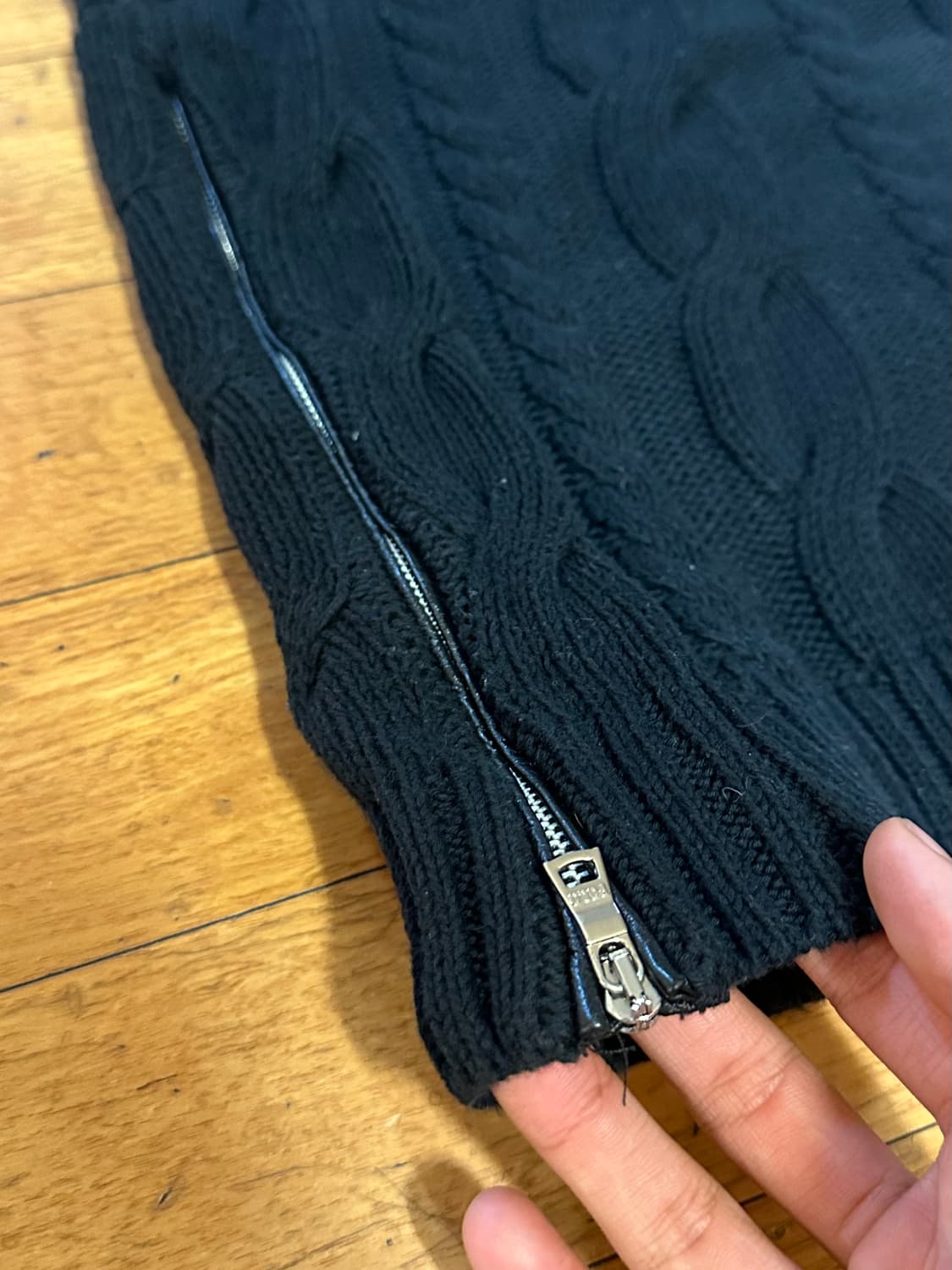 폴로 랄프로렌 케이블 니트 블랙 S사이즈 상품이미지4