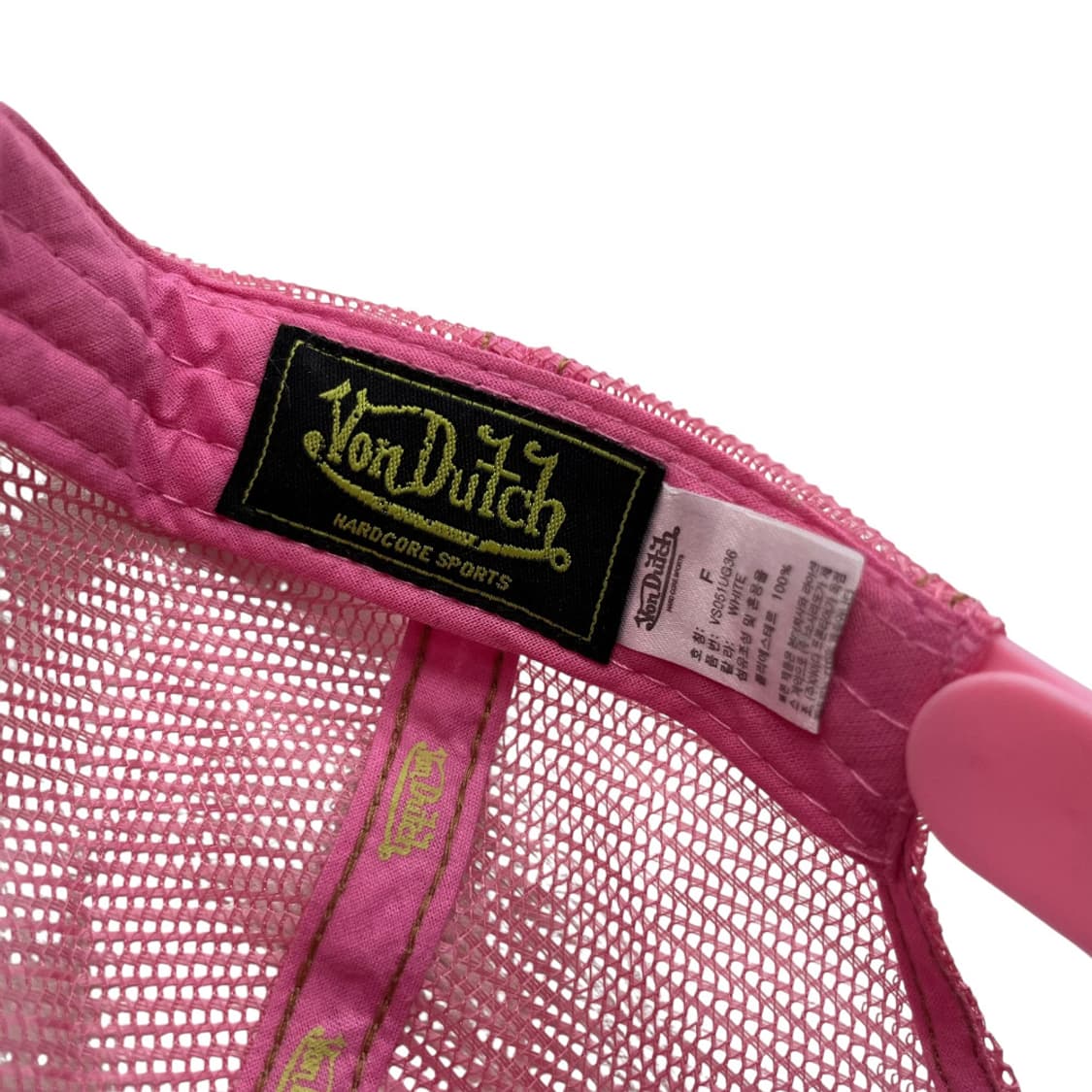 본더치 y2k 핑크 바비인형 화이트 새틴 볼캡 상품이미지8