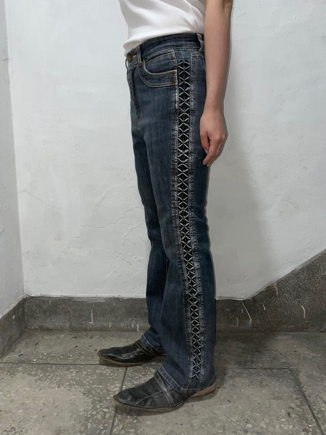 Grey Pleats Denim 상품이미지1
