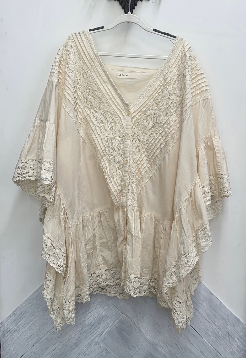 🤍하구미의 레이스 케이프 코디세트🤍 히피 그런지 모리걸 롱 스커트 상품이미지5