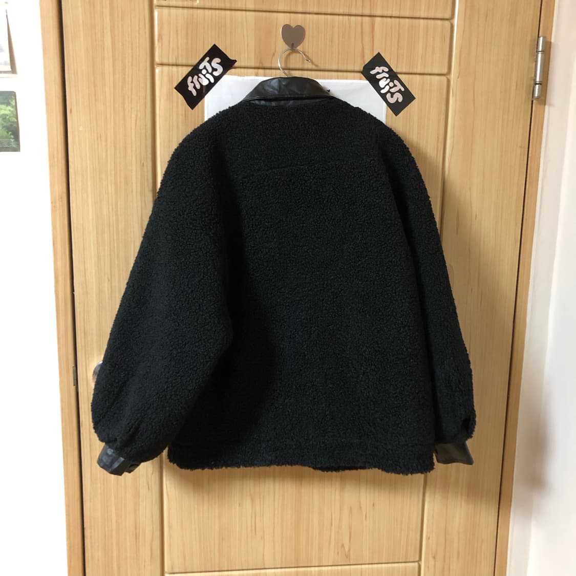 블랙 레더 뽀글이 상품이미지9