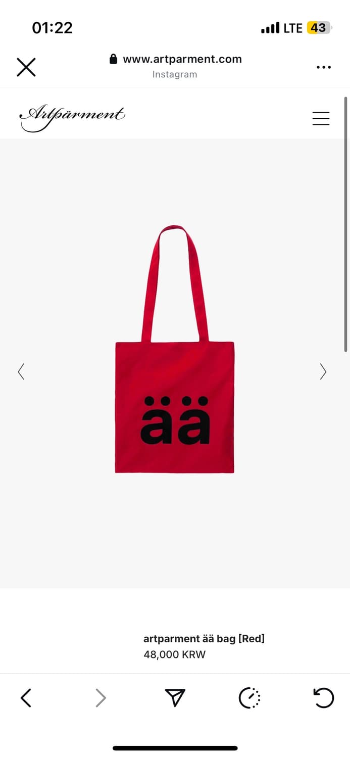 artparment ää bag (Red) 상품이미지1